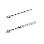Husky 1/2 in. Drive Breaker Bar Set, 2-Piece, Chrome Finish thumbnail 1