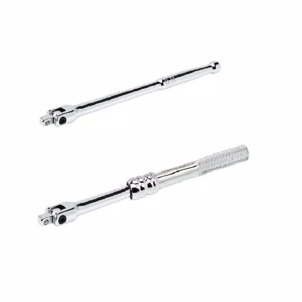 Husky 1/2 in. Drive Breaker Bar Set, 2-Piece, Chrome Finish