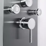 AKDY 65 in. 8-Jet Shower Panel System, Space Gray Brushed Stainless Steel with Rainfall, Waterfall & Wand thumbnail 10