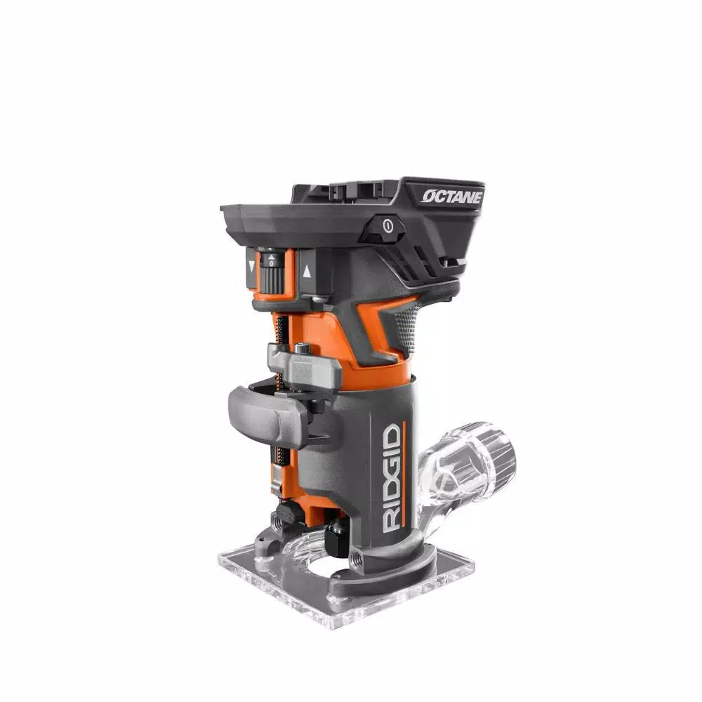 RIDGID 18V OCTANE Brushless Compact Fixed Base Router Kit with 2.0 Ah Battery and Charger