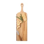 Cathy's Concepts Let's Eat Live Edge Mango Wood Serving Board - Rustic Rectangular Charcuterie Tray thumbnail 3