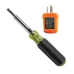Klein Tools 2-Piece Nut Driver and Receptacle Tester Electrical Tool Set thumbnail 1