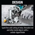 Makita 18V LXT Cordless Steel Rod Flush-Cutter Kit with 5.0 Ah Battery and Charger thumbnail 8