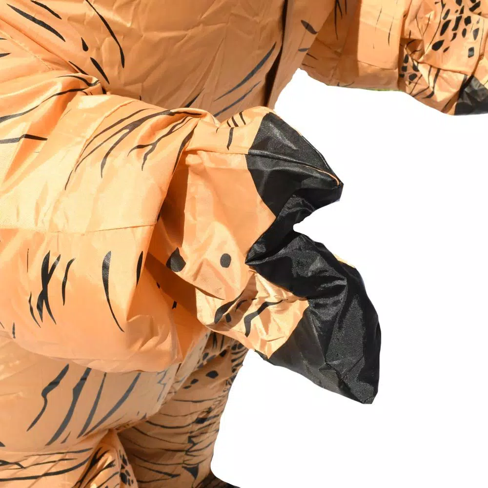 ALEKO's Inflatable Tyrannosaurus Rex Adult Costume - Orange and Black Dinosaur Bodysuit