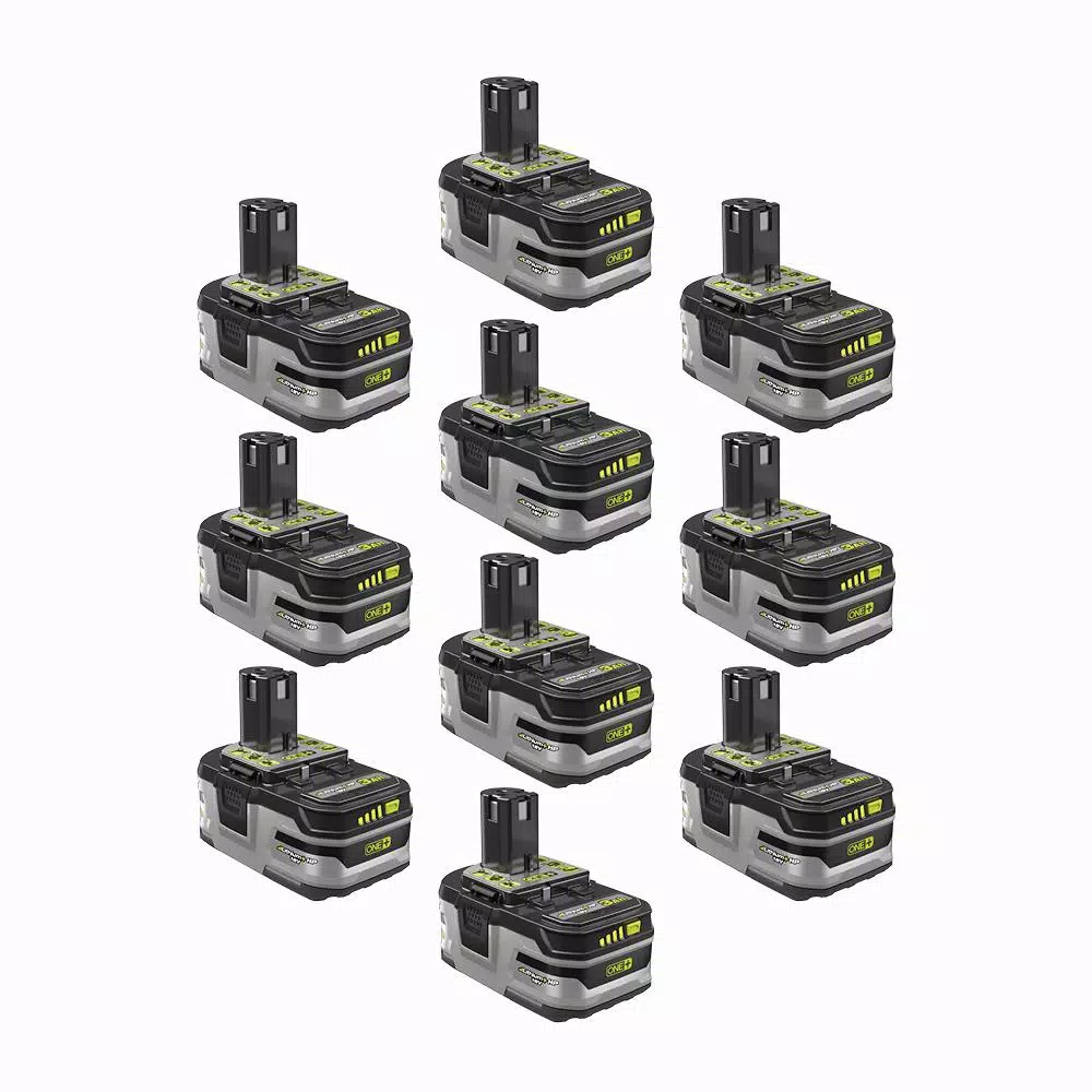 Ryobi 18V ONE+ LITHIUM+ HP High Capacity 3.0 Ah Lithium-Ion Battery 10-Pack