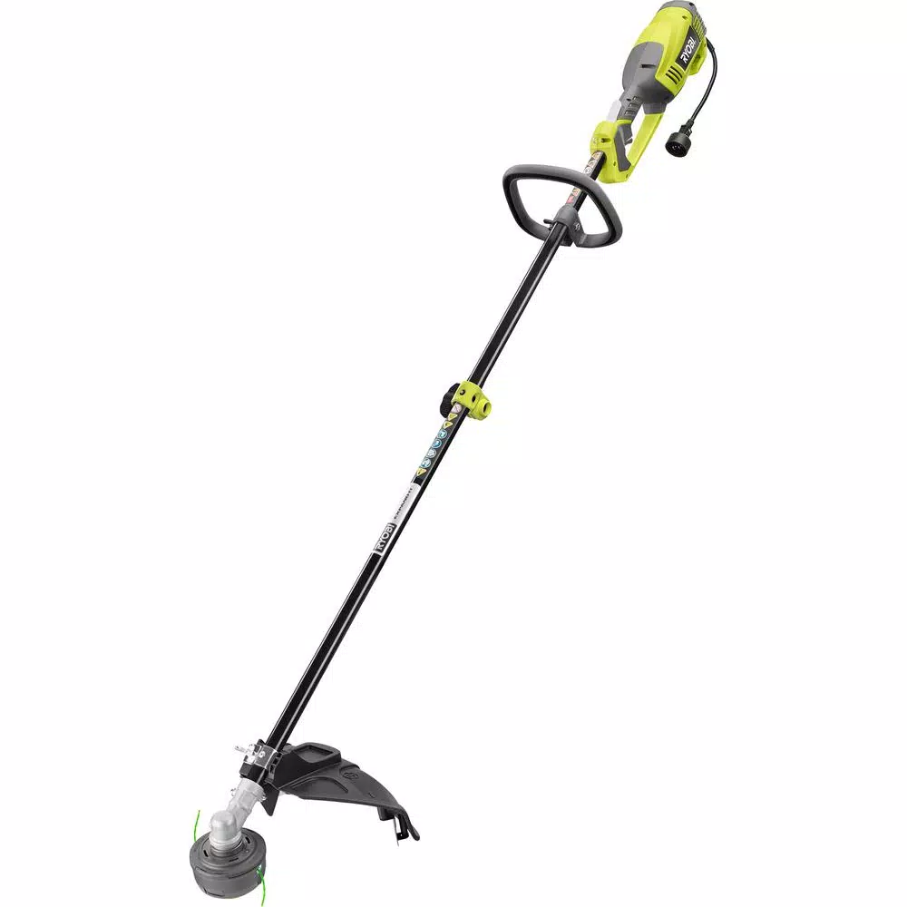 RYOBI 10 Amp Electric String Trimmer, 18 in. Cutting Swath, Attachment Capable