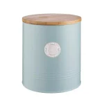 Mason Cash Living Coated-Steel Blue Cookie Storage Canister with Sustainable Bamboo Lid thumbnail 1