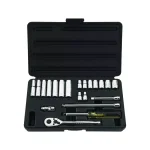 Stanley 21-Piece 1/4 in. Drive SAE Ratchet and Socket Set thumbnail 1