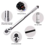 Unbranded COPE 1/2 in. Drive Click Torque Wrench, 10-150 ft.-lb., Flex-Head All-Steel Construction thumbnail 4