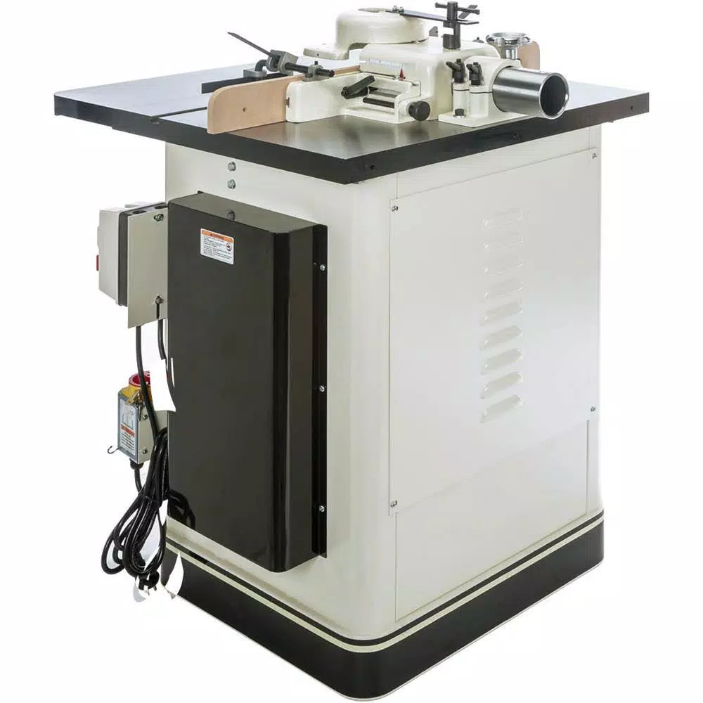 Shop Fox 3 HP Industrial Shaper with 3 Spindle Sizes and Reversible Speeds