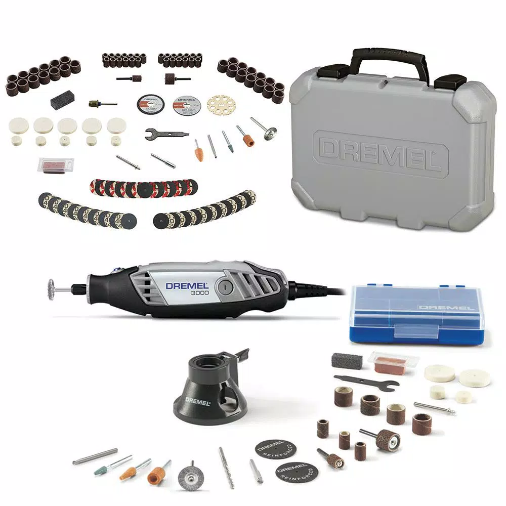 Dremel 3000 Series 1.2 Amp Variable Speed Corded Rotary Tool Kit with 130-Piece Accessory Set
