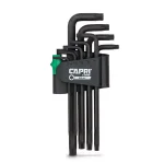 Capri Tools S2 Steel Long Arm Torx Key Wrench Set, 9-Piece thumbnail 1