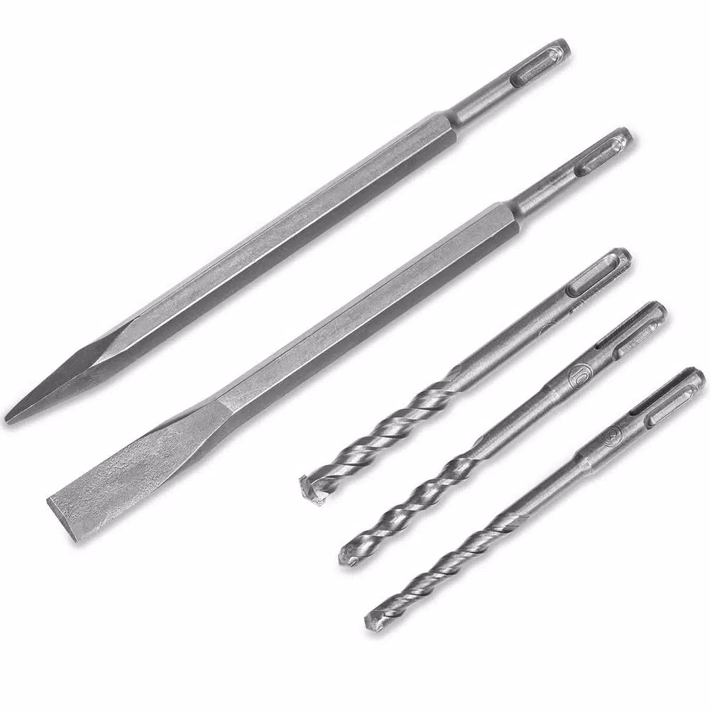 Stark 8.3 Amp 1/2 in. SDS-Plus Corded Rotary Hammer Drill Kit with Chisel Bit Set