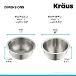 KRAUS Stainless Steel Mixing Bowl and Colander Set for Workstation Sinks thumbnail 7