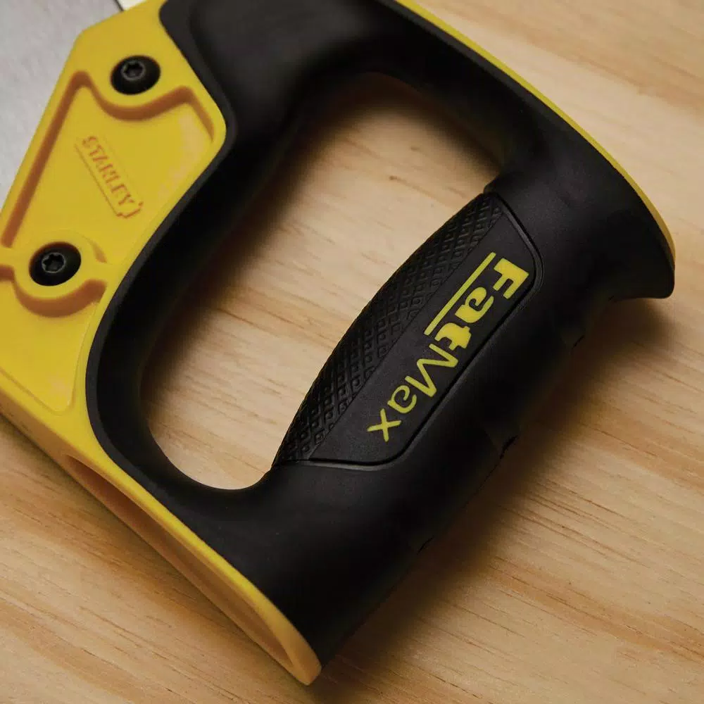 Stanley 14 in. Back Saw with Ergonomic Rubber Handle for Precise Dovetail and Miter Cuts