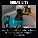Makita 18V LXT Brushless SDS-Plus Rotary Hammer Drill Kit with Bonus Dust Extraction Attachment thumbnail 10