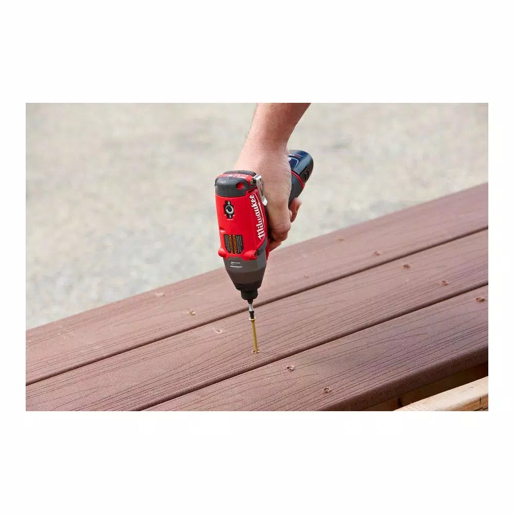 Milwaukee M12 FUEL 1/4 in. Hex Brushless Cordless Impact Driver Kit with (2) 2.0 Ah Batteries, Charger & Case