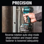 Makita 18V LXT Brushless 4-Speed Impact Driver Kit with ImpactXPS Socket Adapter and Bit Set thumbnail 8