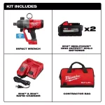 Milwaukee M18 FUEL 1 in. High Torque Impact Wrench Kit with ONE-KEY, Two 8.0 Ah Batteries & Charger thumbnail 2