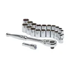 Husky 22-Piece 1/2 in. Drive Ratchet and SAE/Metric Socket Set thumbnail 1