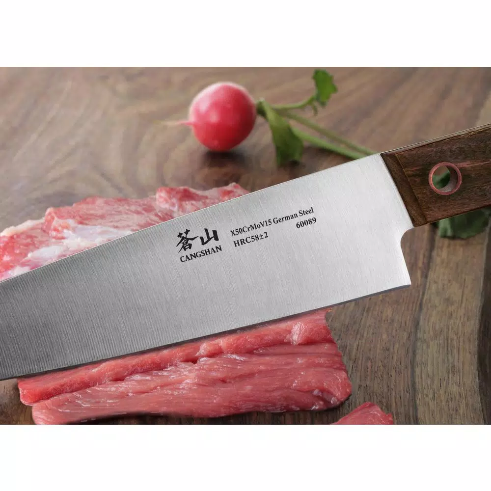 Cangshan W Series 6-Piece German Steel Knife Set with Solid Walnut Wood Block