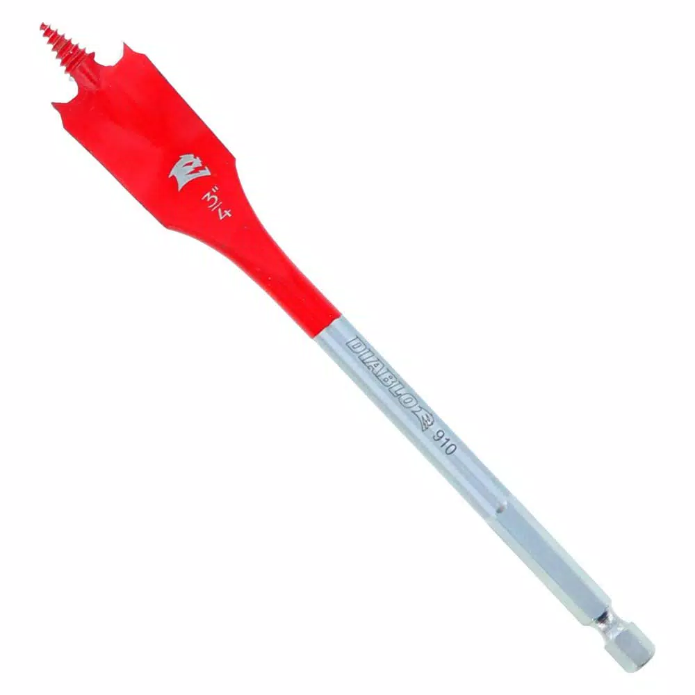 Diablo SPEEDemon 3/4 in. x 6 in. Spade Bit, High Speed Steel, Hex Shank