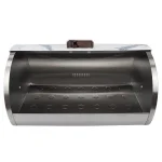 Unbranded White Marble Pattern Steel Bread Box with Roll Top Lid thumbnail 3