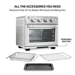 Ovente 1700W Stainless Steel Multi-Function Air Fryer Rotisserie Convection Oven & Dehydrator, 25L thumbnail 6