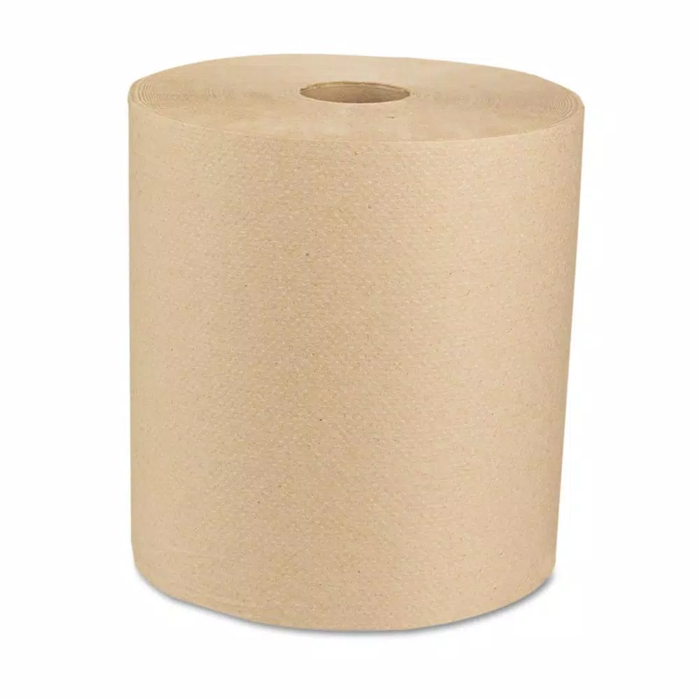 Boardwalk Green Universal Hardwound Roll Towels, Natural, 8 in. x 800 ft, 6 Rolls per Carton