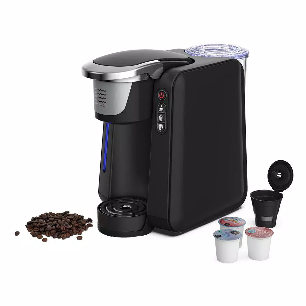 DRINKPOD JAVAPod 1 Single Serve K-Cup Coffee Maker, Refillable Reservoir or In-Line Water Connection, Black