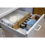 Unbranded Natural Bamboo Drawer Organizer Divider - 12.5 in. x 4 in. Tension Spring Partition thumbnail 5