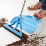 WISP 3-Piece Broom and Dustpan Set with Telescoping Handle and Bristle Seal Technology - Blue thumbnail 7