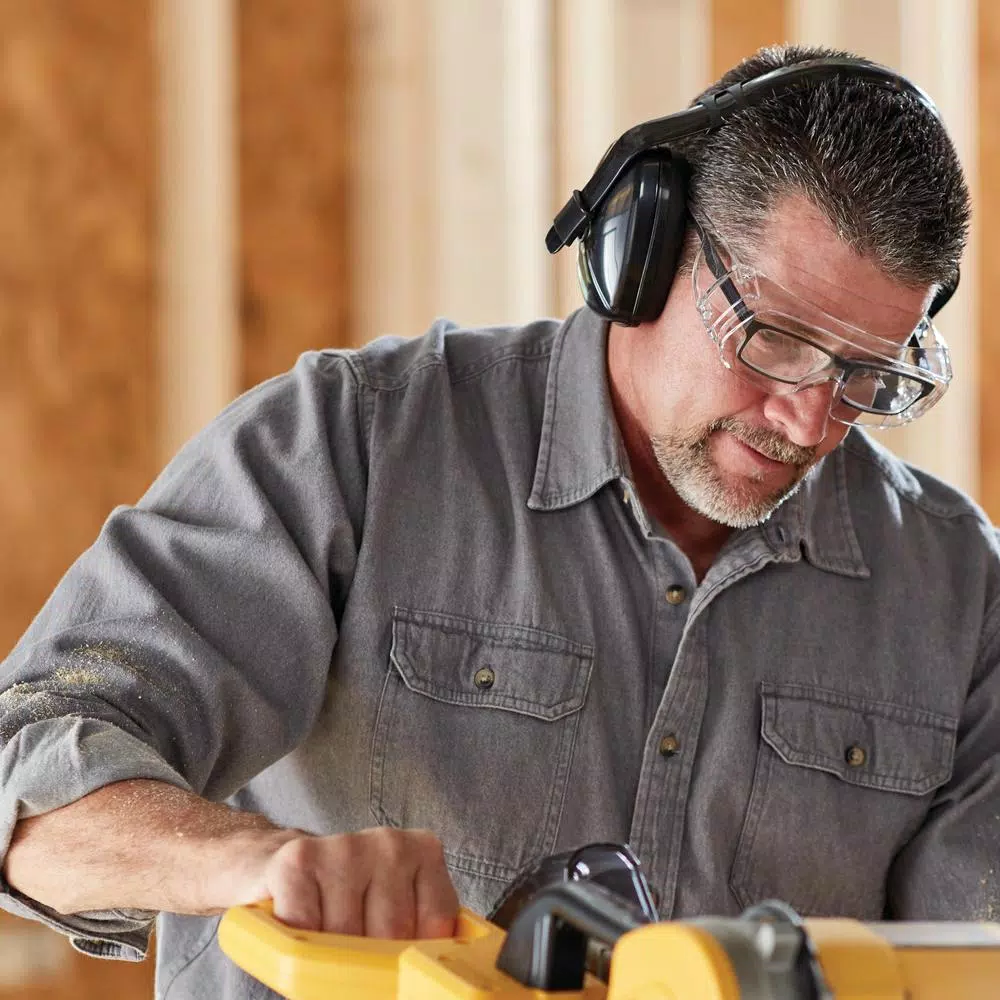 HDX Black Passive Hearing Protection Ear Muffs, 23 dB NRR, Lightweight Over-the-Head Design