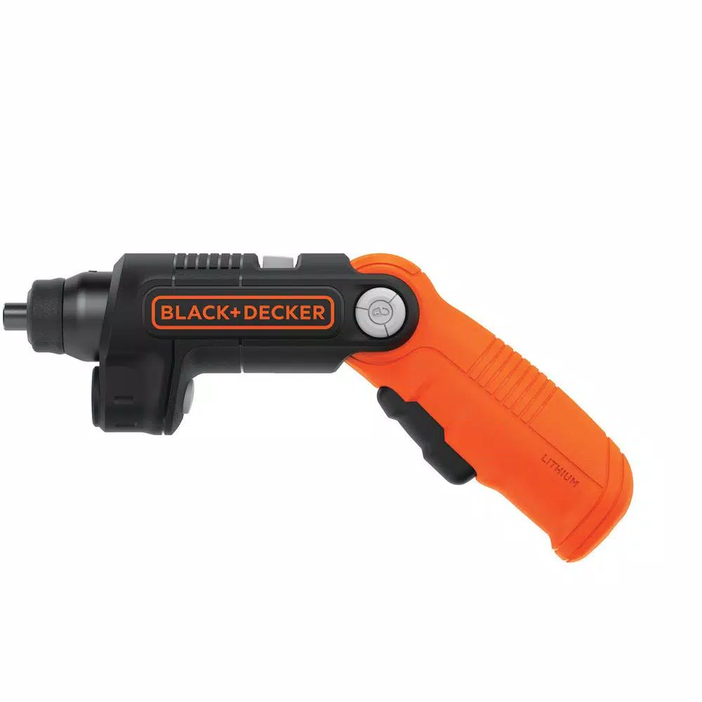 BLACK+DECKER 4V MAX Lithium-Ion Cordless 1/4 in. Electric Screwdriver with Pivoting Handle and Flashlight