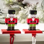 Glitzhome Nutcracker Wooden and Metal Stocking Holders, Set of 2 thumbnail 6