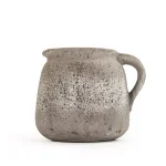 Zentique Terracotta Grey Decorative Pitcher Vase - Distressed Ceramic Table Vase thumbnail 1