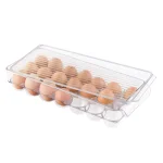 interDesign Fridge Binz 21 Egg Holder, Clear Plastic Refrigerator Storage Container thumbnail 3