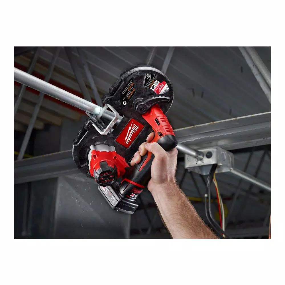 Milwaukee M12 12V Lithium-Ion Cordless Sub-Compact Band Saw with 4.0 Ah Battery