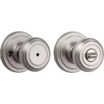 Kwikset Cameron Privacy Door Knob, Satin Nickel, with Microban Antimicrobial Technology thumbnail 4