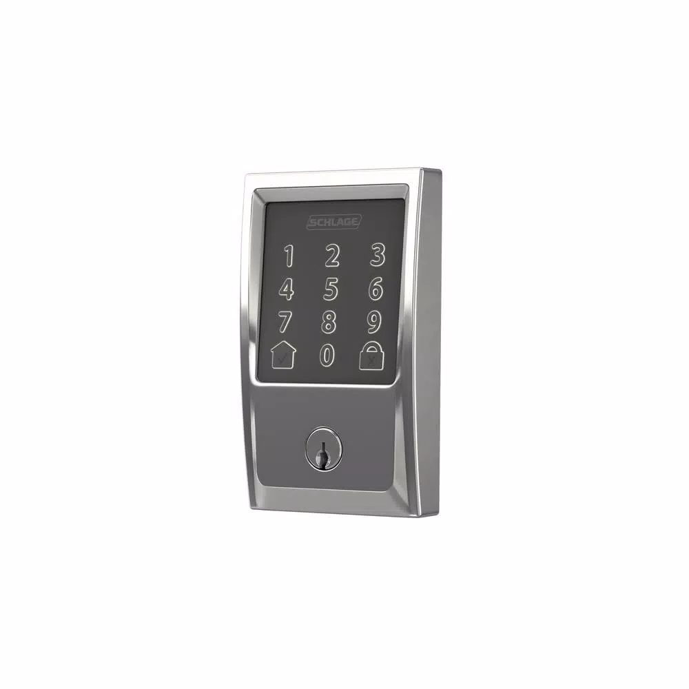 Schlage Encode Smart Wi-Fi Deadbolt with Alarm, Bright Chrome