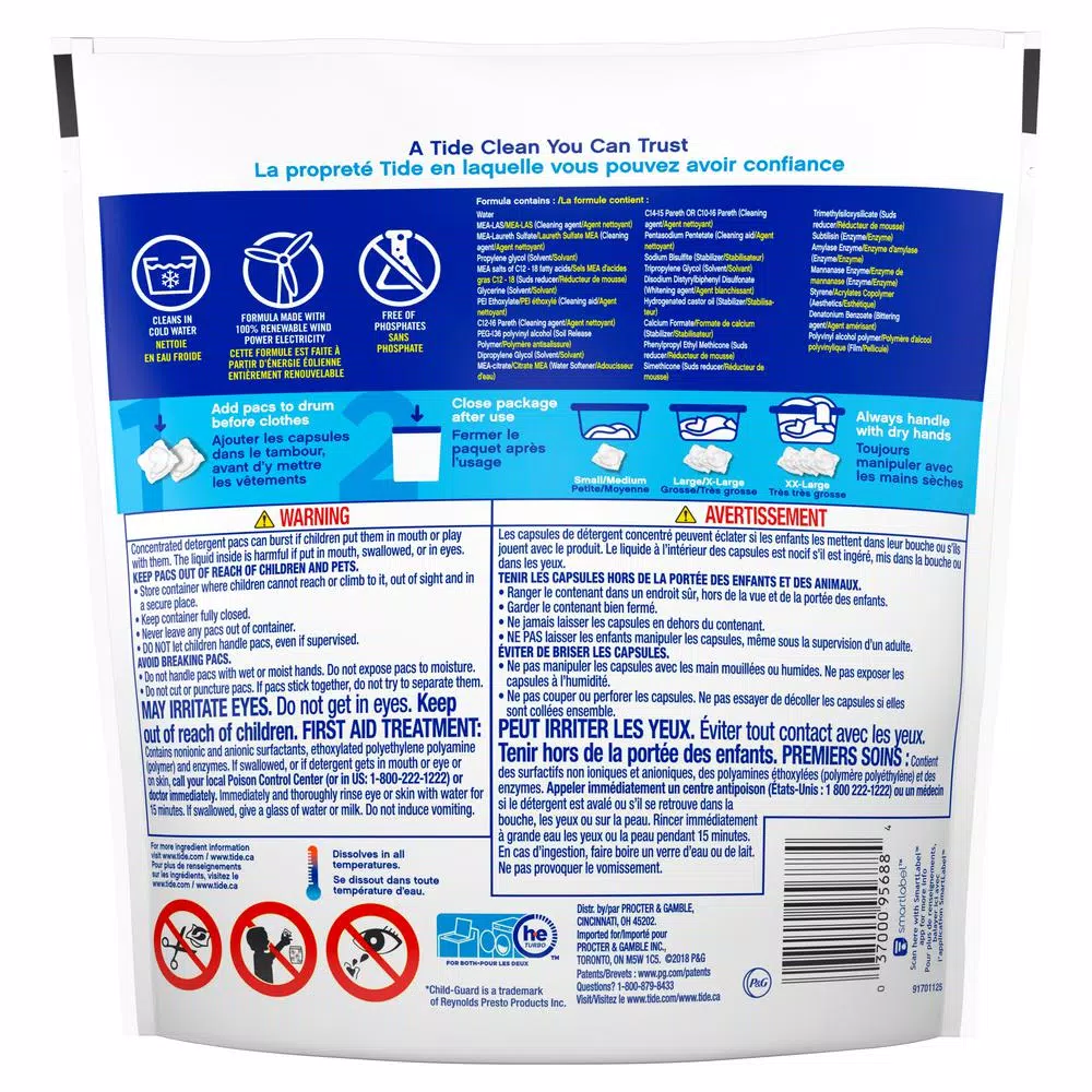 Tide PODS Free and Gentle Unscented Laundry Detergent Pods, 20-Count (6-Pack)