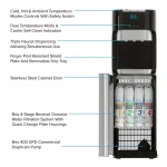 Brio Essential Series Bottleless Water Cooler, Tri-Temp Reverse Osmosis Filtration, Black & Stainless Steel thumbnail 4