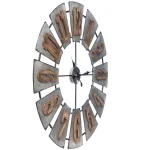 Pinnacle Gallery Solutions Oversized Windmill Wall Clock - Distressed Silver Metal and Wood thumbnail 7