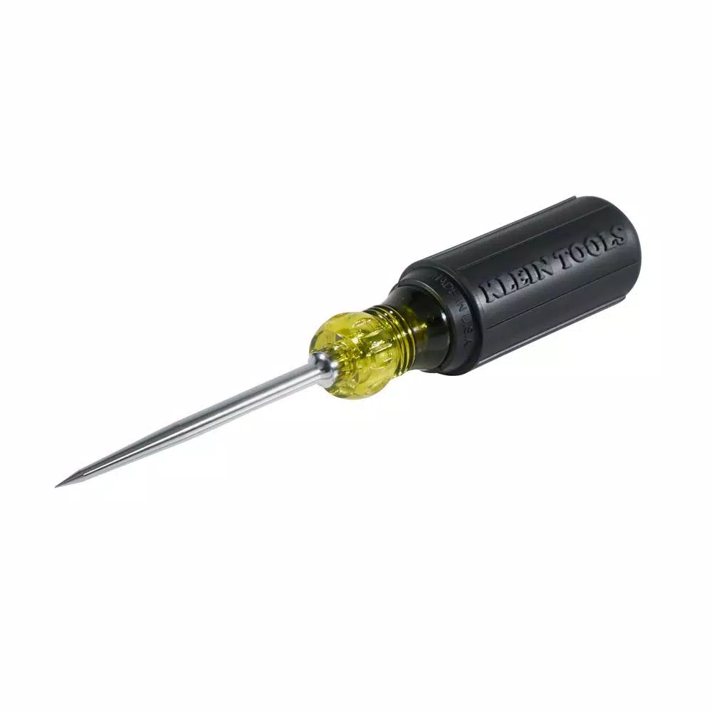 Klein Tools 3-1/2 in. Cushion-Grip Scratch Awl, Heavy-Duty Forged Steel
