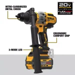 DEWALT 20V MAX Brushless 1/2 in. Hammer Drill/Driver Kit with FLEXVOLT ADVANTAGE & 6.0 Ah Battery thumbnail 3