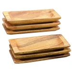 Acaciaware 6-Piece Acacia Hardwood Appetizer and Cheese Serving Tray Set thumbnail 1