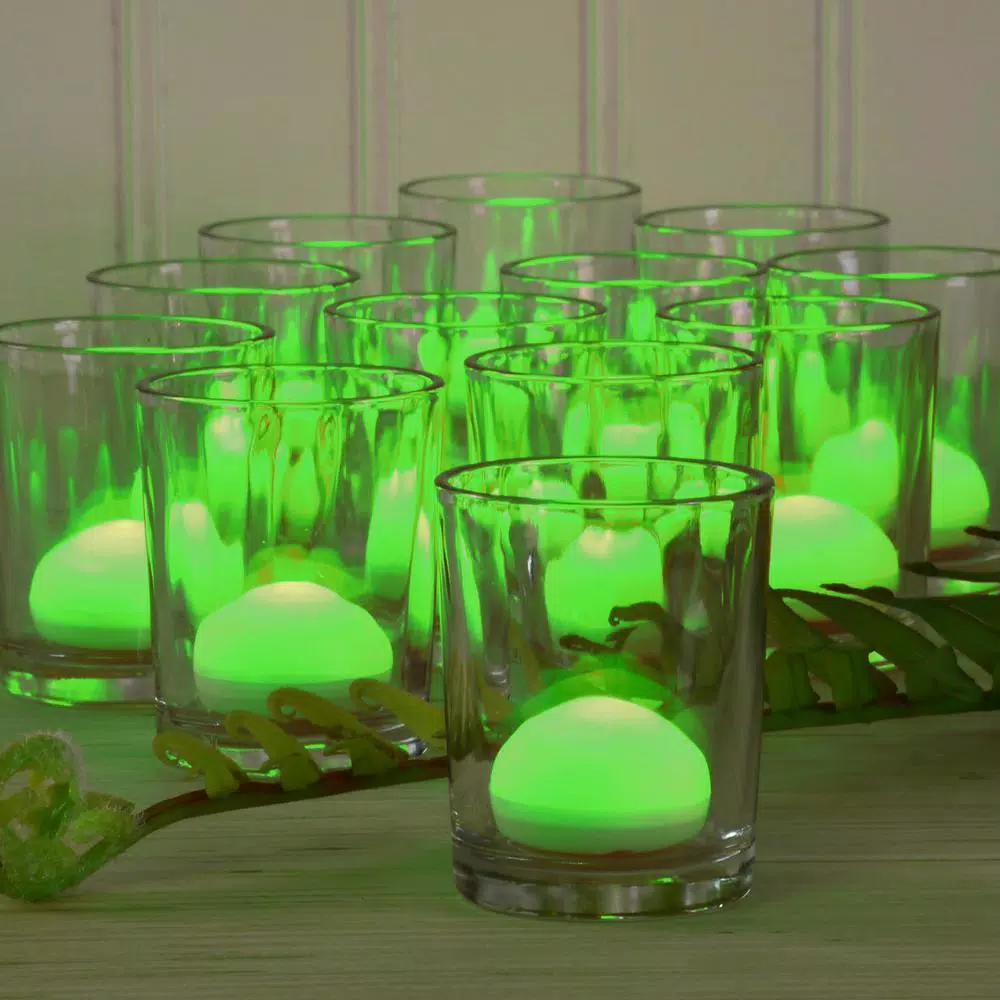 LUMABASE Green Floating Blimp LED Lights, Waterproof Battery Operated Decorative Lights (12-Count)