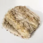 Best Home Fashion Kitt Fox Faux Fur Throw Blanket, 54 in. x 36 in., Grey and Ivory thumbnail 1