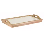 Winsome Sherwood Breakfast Bed Tray, Natural Wood and Melamine Serving Tray with Foldable Legs thumbnail 2