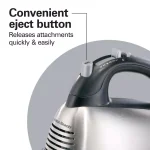 Hamilton Beach SoftScrape 6-Speed Stainless Steel Hand Mixer with Snap-On Storage Case thumbnail 3